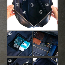 3WAY仕様  収納多数で旅行、出張、ビジネスに大活躍。本革ショルダーバッグ スキミング防止機能 4枚目の画像