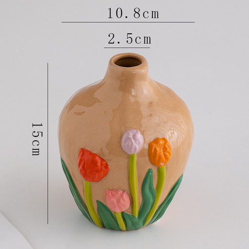 ◇早割新春福袋2025◇2個セット 花の形をした陶器の花瓶 一輪挿し