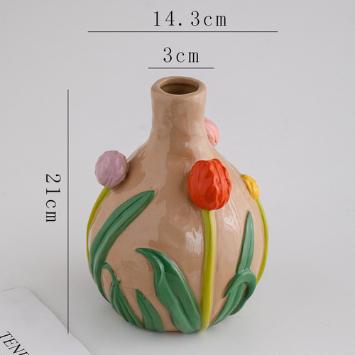 ◇早割新春福袋2025◇2個セット 花の形をした陶器の花瓶 一輪挿し