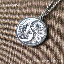 魅力的でシンプルな陰陽マークのネックレス ― ネックレス レディース