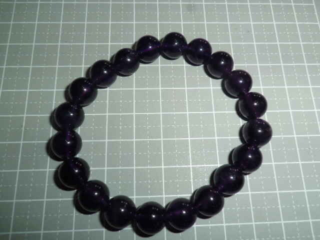 アメジスト　ブレスレット　１０ｍｍ珠