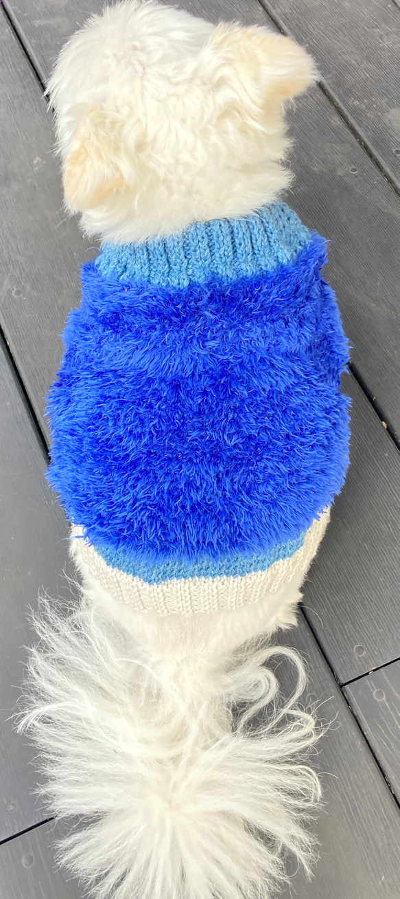 受注製作　新色追加　犬用ふわふわニットベスト風セーター　SS～LL 3枚目の画像