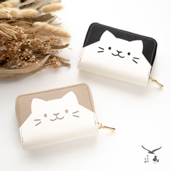 楽天 お札が折れない コンパクトウォレット ねこ 【 シュリンクレザー プレーヤー