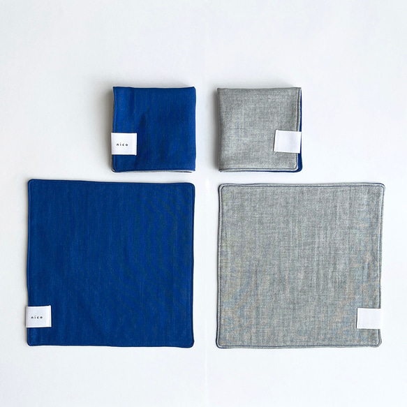 【数量限定】ミニハンカチ_ダブルガーゼ綿100％_選べるカラー3色 7枚目の画像