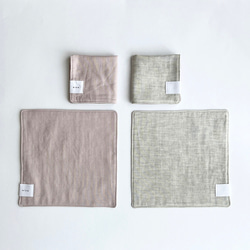 【数量限定】ミニハンカチ_ダブルガーゼ綿100％_選べるカラー3色 6枚目の画像