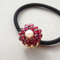 受注制作】大きめアパタイトの雫型ヘアゴム✩.*˚天然石×ヘアゴム