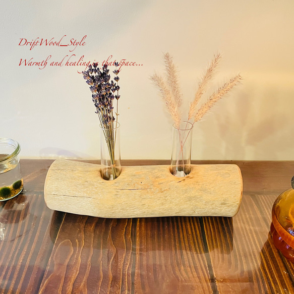 流木インテリア シンプルな流木の一輪挿し N1 2枚目の画像