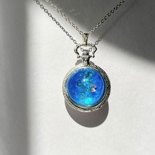 天の川ネックレス / レジン / 星空 / 懐中時計 / 宇宙