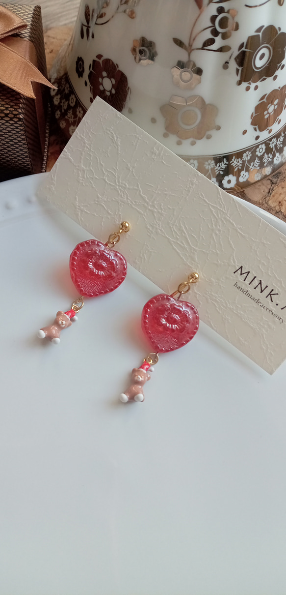 『mink．M』”ﾁｪｺﾋﾞｰｽﾞのイヤリング♡“ 2枚目の画像
