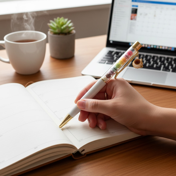 【精選】「讓人忍不住想吃掉它」迷你馬卡龍原子筆 第5張的照片