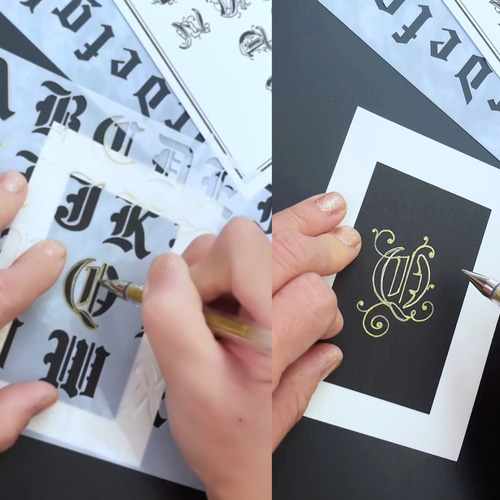 アルファベットデコレーションシート メッセージカード Luteru Design