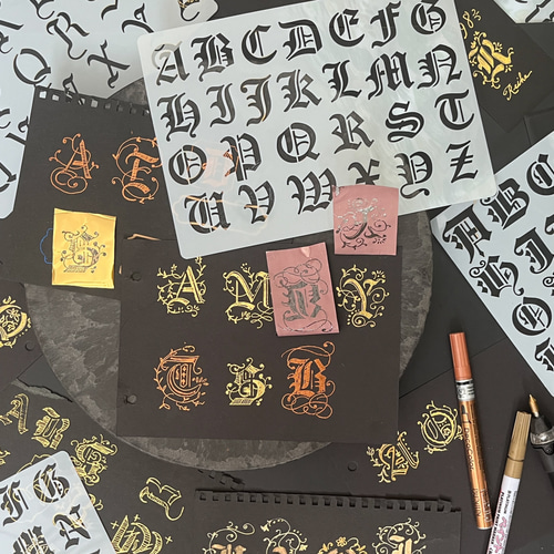 アルファベットデコレーションシート メッセージカード Luteru Design