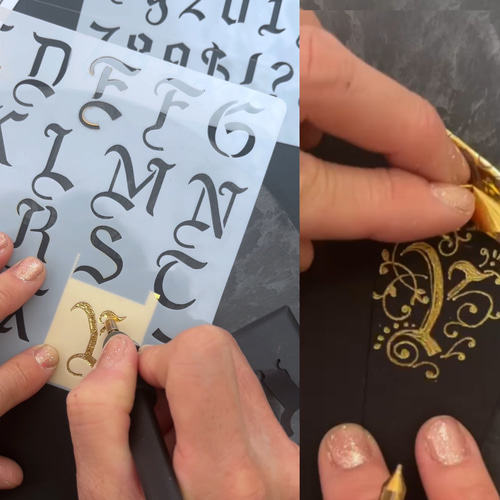 アルファベットデコレーションシート メッセージカード Luteru Design