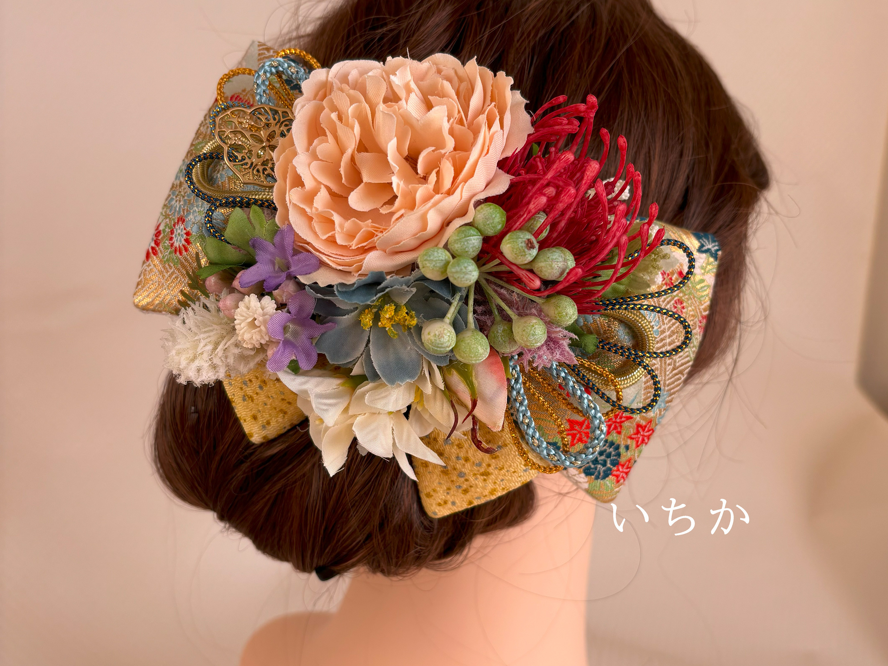 リボン髪飾り ヘッドドレス 成人式髪飾り 和装髪飾り 和の髪飾り a010 いちか