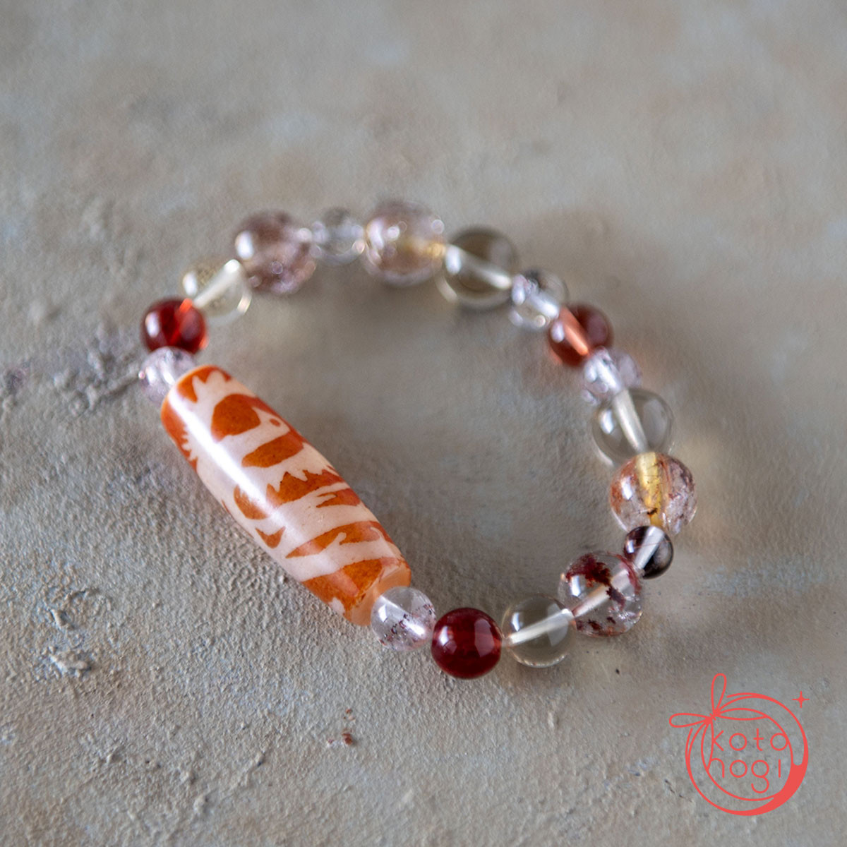 【繭気属性】火属性のお守りブレスレット＊天然石 レッドルチルクォーツ チベットアンデシン レピドクロサイトインクォーツ 58,300円