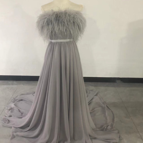 Colors Dress☆ワンショルダーフェザーロングドレス Colors Dress☆フェザーワンショルダーロングドレス (パーティー
