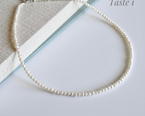 ♪再入荷♪【大人テイスト】淡水ポテト型パール3.5ミリのネックレス