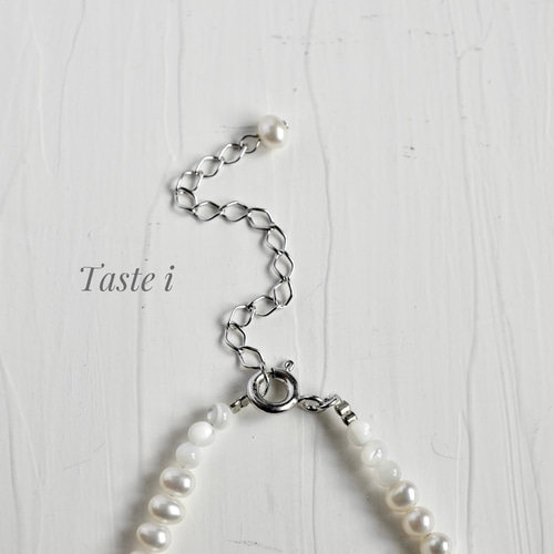 ♪再入荷♪【大人テイスト】淡水ポテト型パール3.5ミリのネックレス