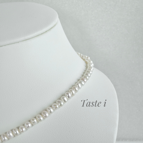 ♪再入荷♪【大人テイスト】淡水ポテト型パール3.5ミリのネックレス