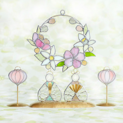 Creema限定！お得な雛飾り3点セット （おひな様・ぼんぼり・リースの