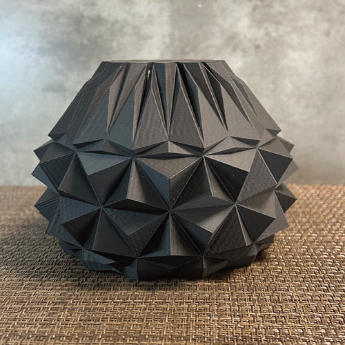 3Dプリンター鉢 K12 錐02 M 3号 作家鉢 植木鉢 一輪挿し・花瓶・花器