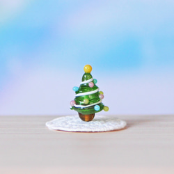 ガラス細工　ミニチュア　クリスマスツリー 小さな ガラス細工のクリスマスツリー（G）（ミニチュア オブジェ