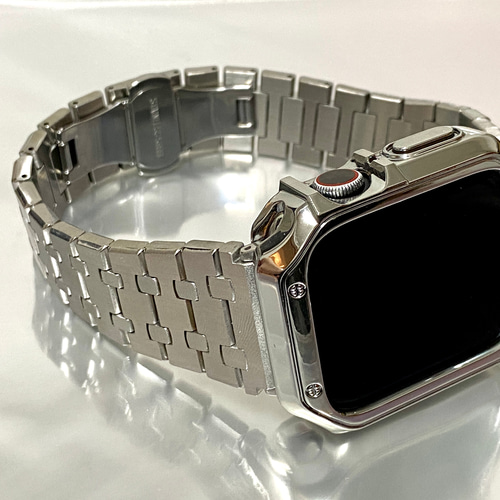 アップルウォッチ7&8用カスタムベゼル 41mm シルバー925製 鏡面加工  