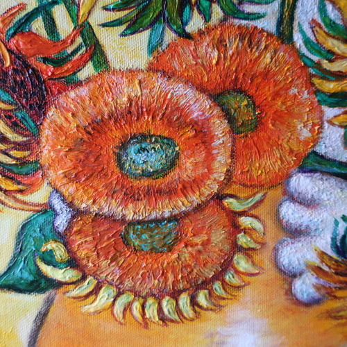 絵画 猫 ゴッホ 向日葵 ミニ画 パロディ オマージュ cat art Gogh Amazon.co.jp: ゴッホ『ひまわり』と黒猫 オマージュモダン