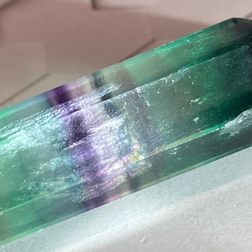 レインボー✨ マルチカラー フローライト 蛍石 ダブルポイント 原石