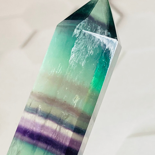 レインボー✨ マルチカラー フローライト 蛍石 ダブルポイント 原石