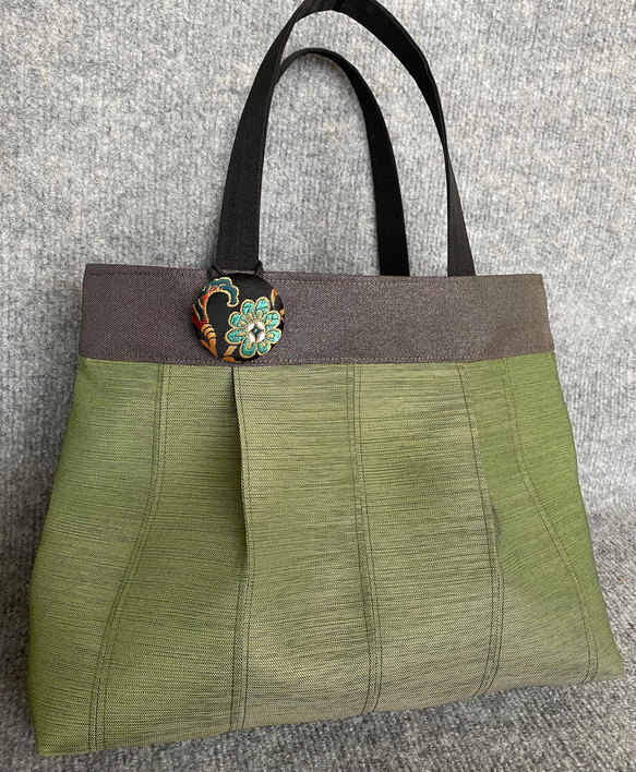 受注生産】倉敷畳縁シンプルグラニートートバッグ(杢グリーン) トート