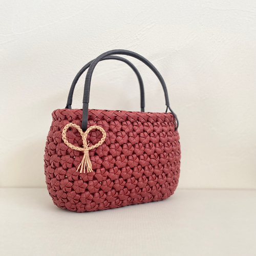 オーダー専用 クラフトバンド花結び かごバッグ Let's make a basket bag of flower knot with a craft band