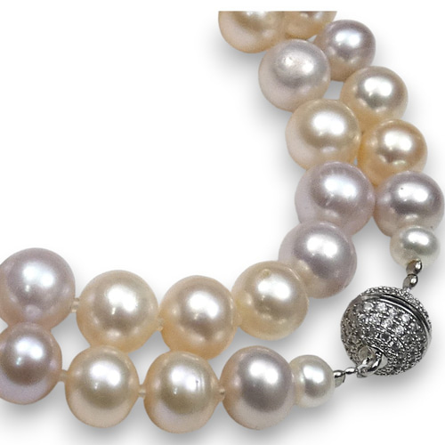 本真珠ネックレス 大玉