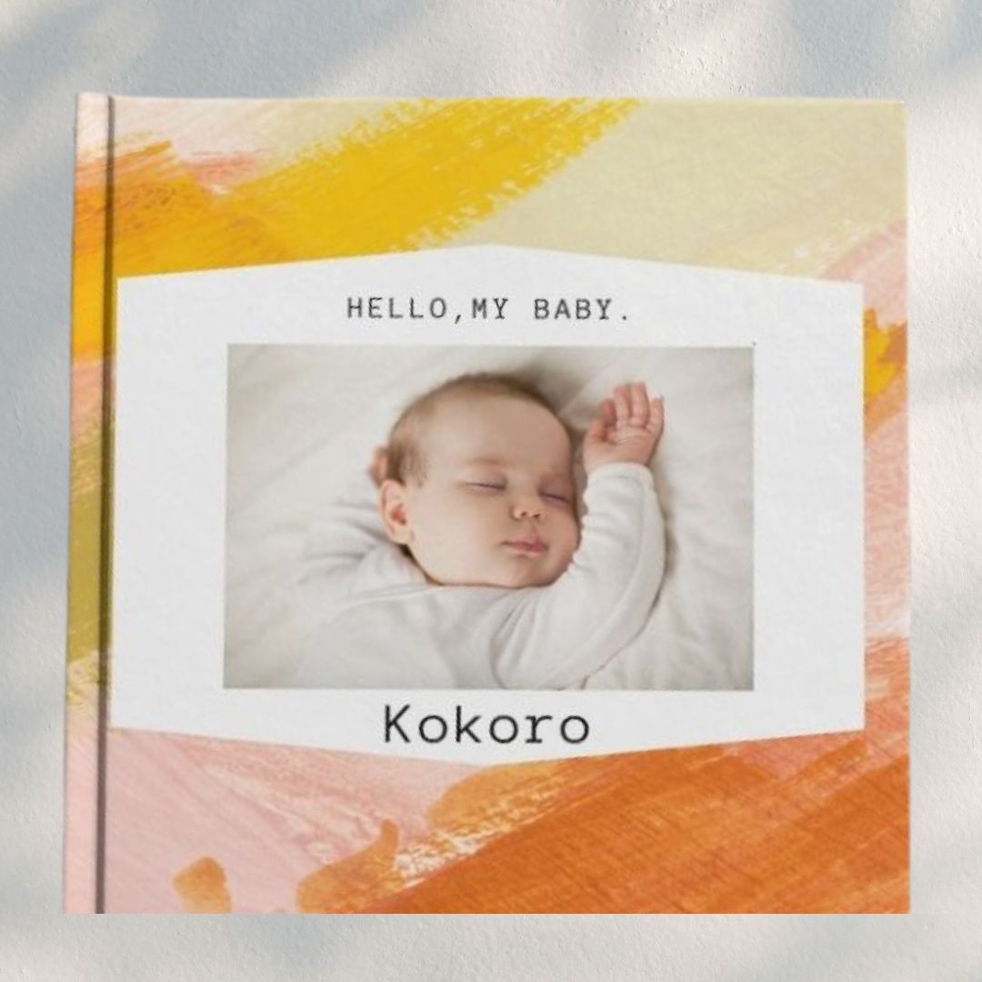 【全6ページ】手形足形も一緒に残せるエコー写真アルバム_PAINT PINKORANGE