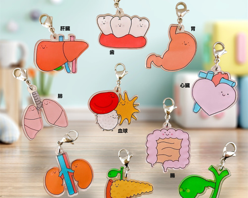 手書きイラストの臓器キーホルダー その他雑貨 Creemaユーザー 通販