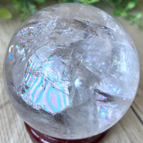 幸福に導く七色の虹/大玉アイリスクォーツスフィア /パワーストーンブレスレット 幸福に導く七色の虹/大玉アイリスクォーツスフィア /パワーストーン