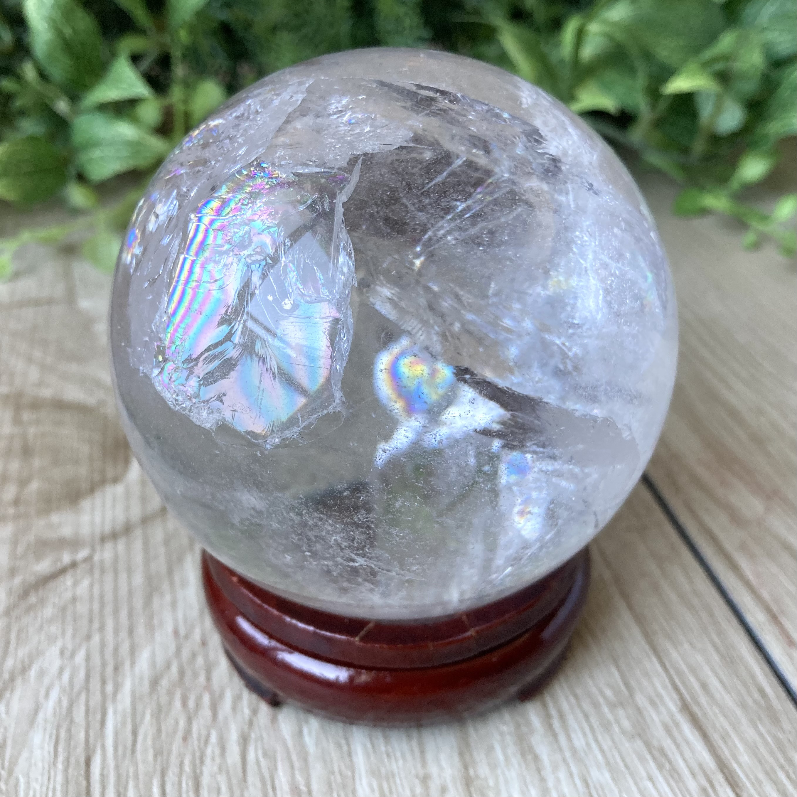 幸福に導く七色の虹/大玉アイリスクォーツスフィア /パワー 天然石 ストーン ブレスレット 32,500円