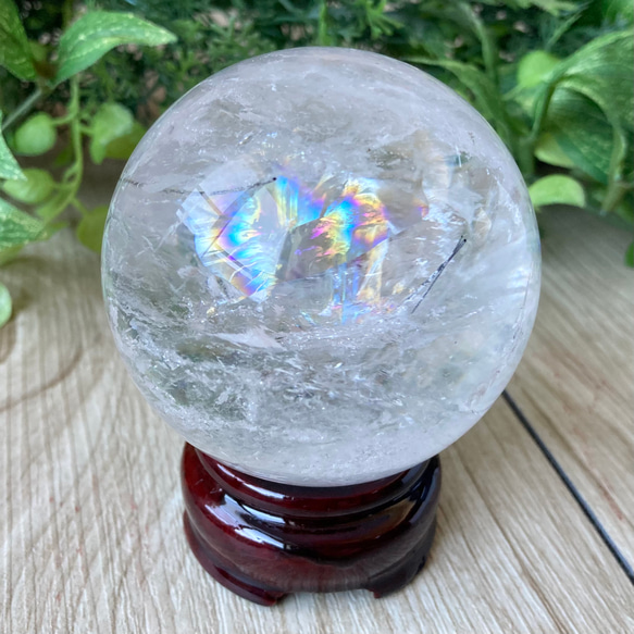 幸福に導く七色の虹/大玉アイリスクォーツスフィア /パワーストーンブレスレット 幸福に導く七色の虹/大玉アイリスクォーツスフィア /パワーストーン