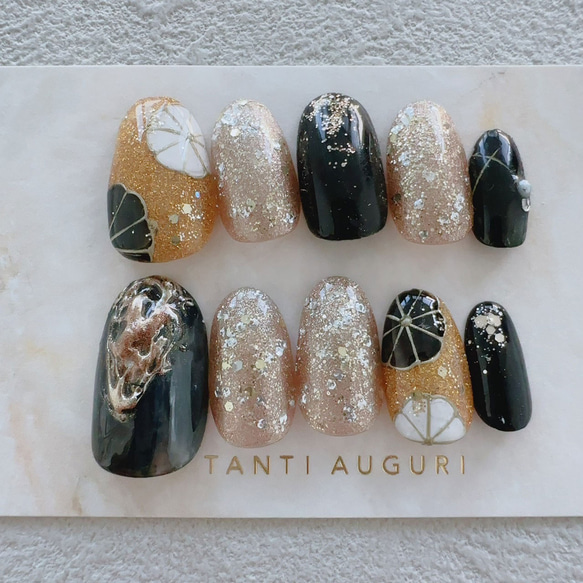 ネイルチップ 成人式 和柄 振袖 ニュアンス 水色 カラー変更 大人 花 ネイルチップ/成人式/結婚式/卒業式/和柄/振袖/花柄/ぷっくり