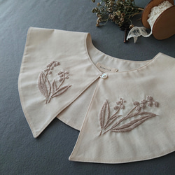 手刺繍つけ襟【いちご】サイズ90/キッズつけ襟/2歳/3歳/入園式/卒園式