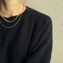 ーレイヤードスネークチェーンネックレスー　サージカルステンレス　チェーンネックレス　スネークチェーン　ネックレス 12枚目の画像