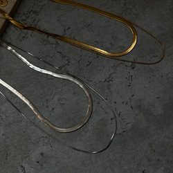 ーレイヤードスネークチェーンネックレスー　サージカルステンレス　チェーンネックレス　スネークチェーン　ネックレス 16枚目の画像