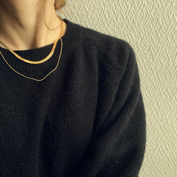 ーレイヤードスネークチェーンネックレスー　サージカルステンレス　チェーンネックレス　スネークチェーン　ネックレス 13枚目の画像