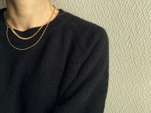 ーレイヤードスネークチェーンネックレスー　サージカルステンレス　チェーンネックレス　スネークチェーン　ネックレス 19枚目の画像