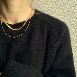 ーレイヤードスネークチェーンネックレスー　サージカルステンレス　チェーンネックレス　スネークチェーン　ネックレス 18枚目の画像