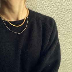 ーレイヤードスネークチェーンネックレスー　サージカルステンレス　チェーンネックレス　スネークチェーン　ネックレス 20枚目の画像