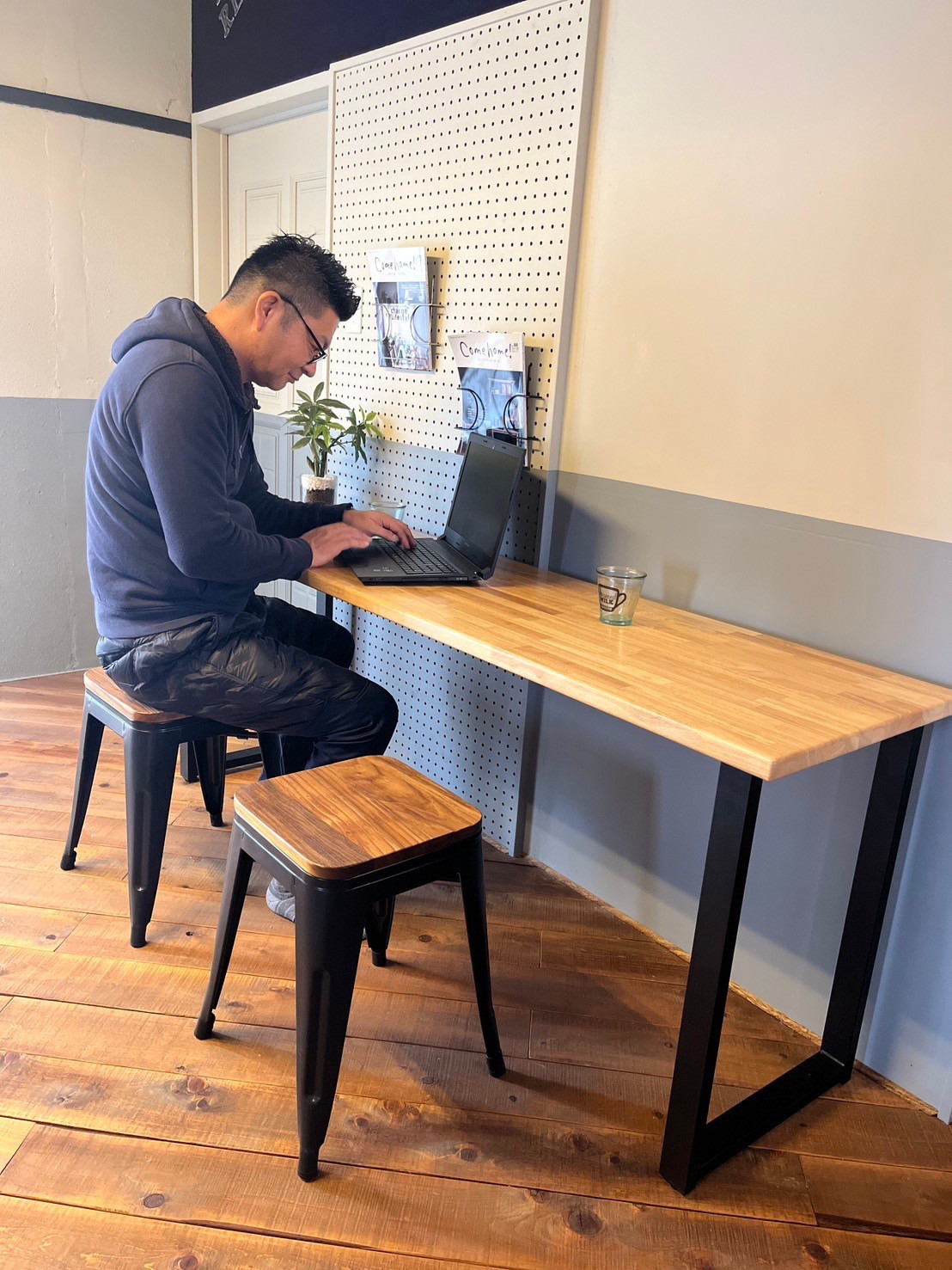 大ヒット商品！！★☆あなただけのカウンターテーブル★☆ラバーウッド 1800×500×715ｍｍ 板厚30mm