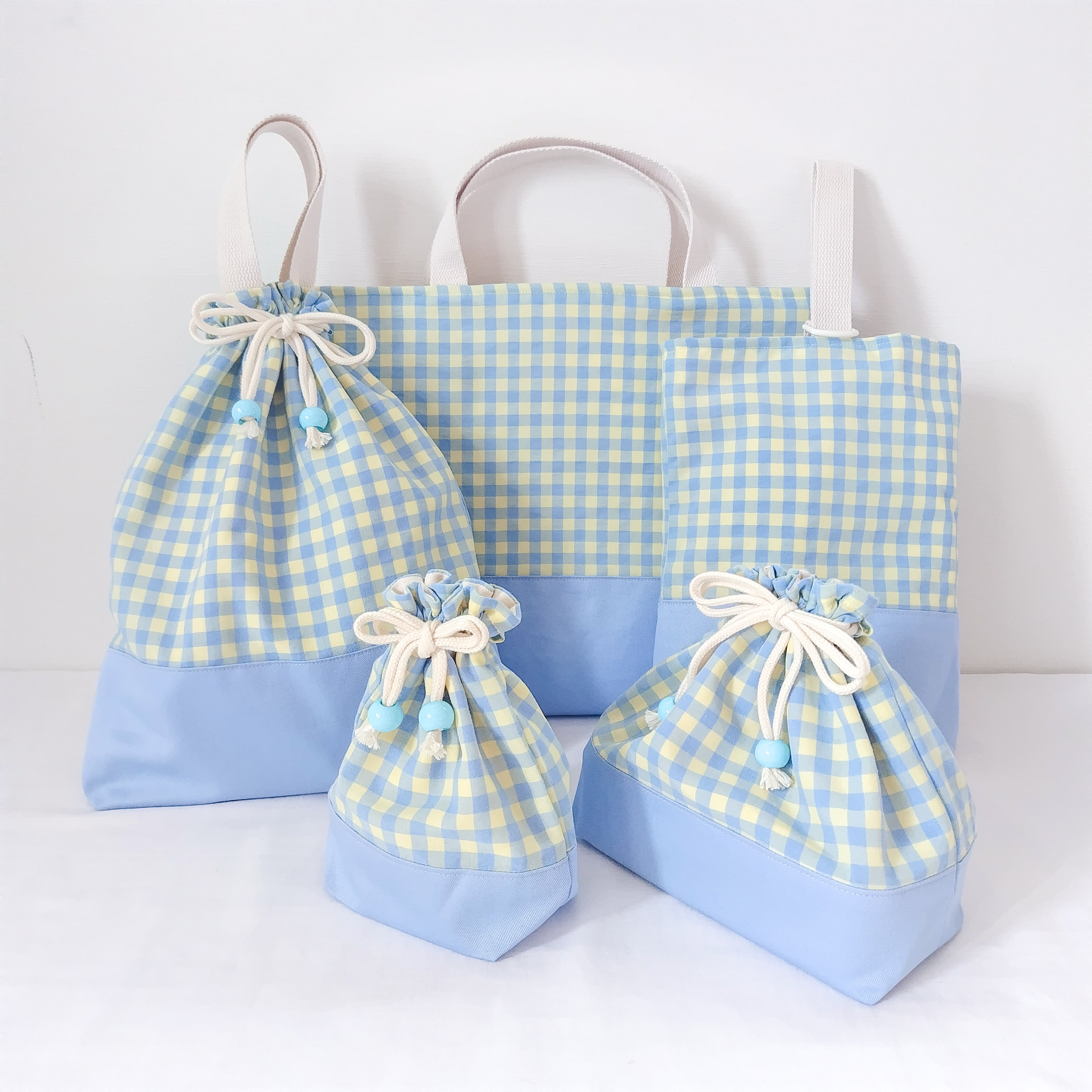 【pokopoko﹏blue × yellow】入園入学５点セット　送料無料
