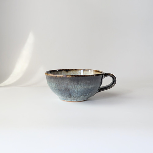 きれいなブルーのスープカップ 【手仕事 民藝 和 陶器】 お椀・ボウル