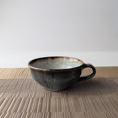 きれいなブルーのスープカップ 【手仕事 民藝 和 陶器】 お椀・ボウル
